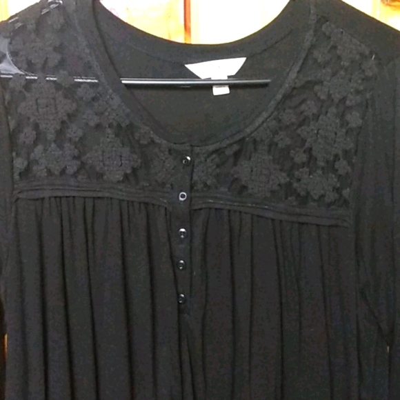 Terra & Sky Tops - Black Tunic Top
